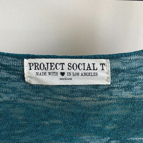 Project Social T Original Textured V-Neck Tee Sz Medium - Picture 3 of 5
